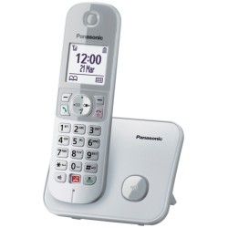 Ασύρματο Ψηφιακό Τηλέφωνο Panasonic KX-TG6851 EU  με Μεγάλη Οθόνη και Ανοιχτή Ακρόαση Ασημί