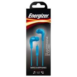 Hands Free Energizer CIA5 Stereo 3.5mm Μπλε με Μικρόφωνο και Πλήκτρο Λειτουργίας 1,1μ