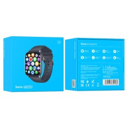 Smartwatch Hoco Y3 IP68 IPS Screen 1.69" 2.5D Glass 220mAh Bluettoth V5.0 Silicon Band Μαύρο