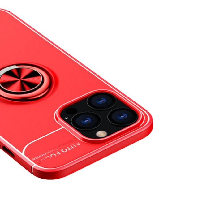 Θήκη Ancus AutoFocus Shock Proof με Ring Holder για Apple iPhone 13 Pro Κόκκινο