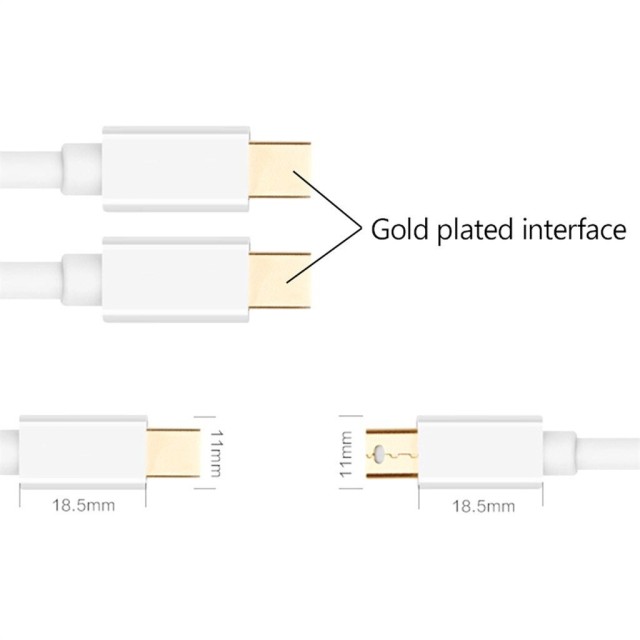 Καλώδιο Ancus HiConnect Mini Displayport σε Mini Displayport Λευκό 1.8μ