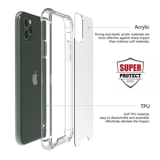 Θήκη Goospery Super Protect για Apple iPhone 12 / 12 Pro Διάφανη