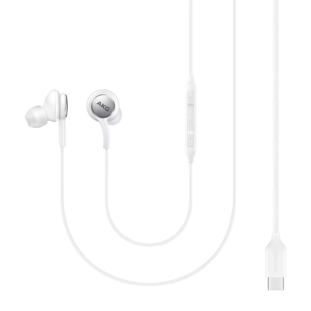 Hands Free Stereo Samsung Earphones EO-IC100BW USB-C Λευκό με Μικρόφωνο και Πλήκτρο Λειτουργίας 1,2μ