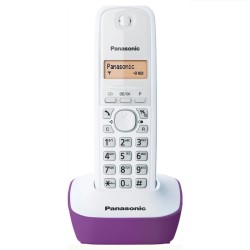 Ασύρματο Ψηφιακό Τηλέφωνο Panasonic KX-TG1611GRF Λευκό-Μώβ με Χτυπημένη Συσκευασία