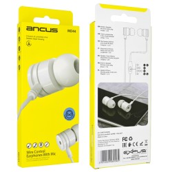 Hands Free Ancus Harmony MD44 in-Earbud Stereo 3.5mm Λευκό με Μικρόφωνο και Πλήκτρο Λειτουργίας 1,2μ