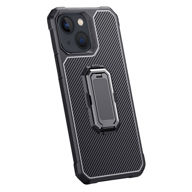 Θήκη Ancus Autofocus Shockproof με Βάση Στήριξης για Apple iPhone 13 Mini Μαύρο