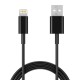 Καλώδιο Σύνδεσης και Φόρτισης Ancus Flow E44 USB σε Lightning 2.0A Data Transfer 480Mbp Μαύρο 1m