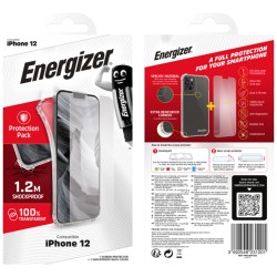 Θήκη Shockproof TPU Πιστοποίηση Drop Test 1.2m Energizer με Τζαμάκι Προστασίας για Apple iPhone 12 Mini Διάφανη