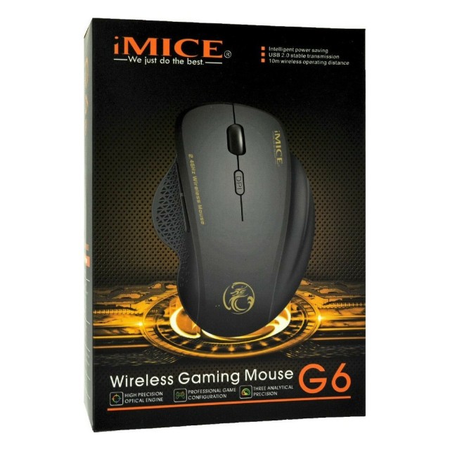 Ασύρματο Ποντίκι iMICE 6G Gaming Mouse1600dpi 2.4GHz Μαύρο