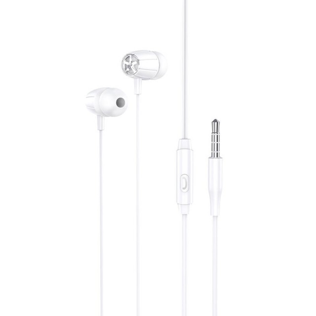 Hands Free Hoco M88 Graceful Earphones Stereo 3.5mm Λευκό 1.2μ με Μικρόφωνο και Πλήκτρο Λειτουργίας