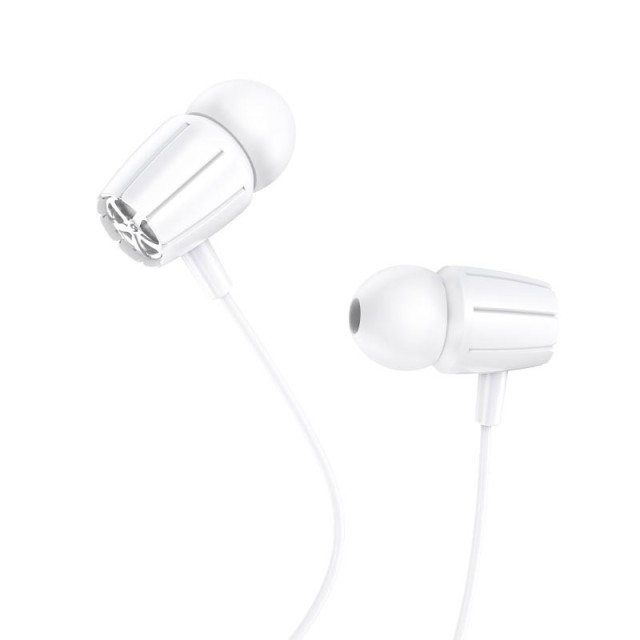 Hands Free Hoco M88 Graceful Earphones Stereo 3.5mm Λευκό 1.2μ με Μικρόφωνο και Πλήκτρο Λειτουργίας