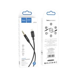 Καλώδιο σύνδεσης Ήχου Hoco UPA19 Braided Lightning Αρσενικό σε 3.5mm Αρσενικό Μαύρο 1m