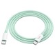 Καλώδιο σύνδεσης Hoco X68 PD True Color Braided USB-C σε USB-C 100W 3A Πράσινο 1m