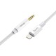 Καλώδιο σύνδεσης Ήχου Hoco UPA19 Braided Lightning Αρσενικό σε 3.5mm Αρσενικό Ασημί 1m