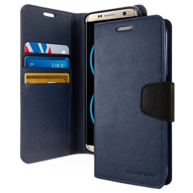 Θήκη Book Goospery Sonata Diary Case για Apple iPhone 13 Pro Max Μπλέ-Μαύρο