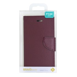 Θήκη Book Goospery Bravo Diary για Apple iPhone 12 Mini Μπορντώ