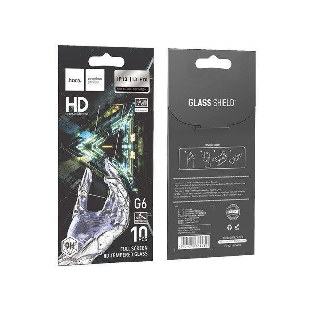 Tempered Glass Hoco G6 Instant Full Screen High-Definition HD 2.5D για Apple iPhone 13 / 13 Pro