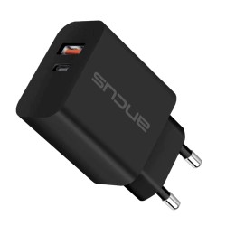 Φορτιστής Ταξιδίου Switching Ancus Supreme Series C70D Dual Fast Charge με USB/USB-C Έξοδο QC3.0 PD 30W Μαύρο