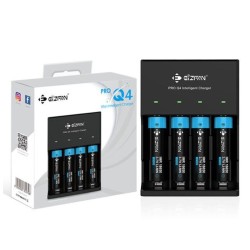 Φορτιστής Μπαταριών EiZfan Pro Q4  3.6V 4 Θέσεων με Ένδειξη Led