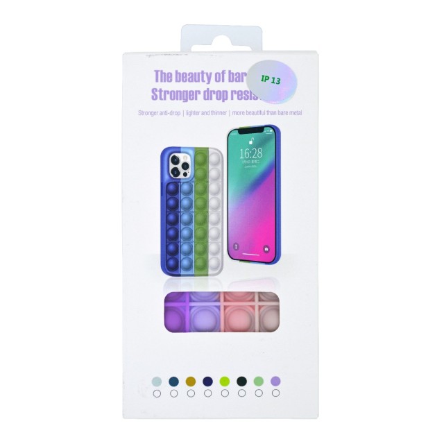 Θήκη Ancus TPU Pop It για Apple iPhone 13/ iPhone 14 Μώβ Λιλά Ρόζ Μπέζ