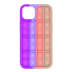 Θήκη Ancus TPU Pop It για Apple iPhone 13/ iPhone 14 Μώβ Λιλά Ρόζ Μπέζ