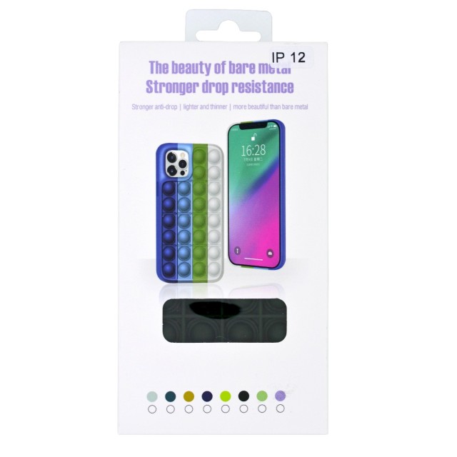 Θήκη Ancus TPU Pop It για Apple iPhone 12 / 12 Pro Σκούρο Πράσινο