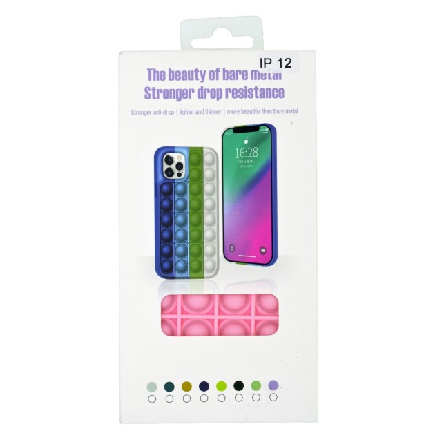 Θήκη Ancus TPU Pop It για Apple iPhone 12 / 12 Pro Ρόζ