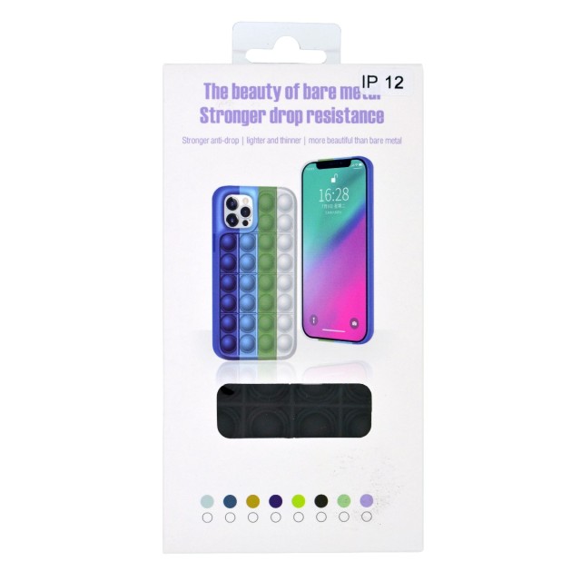 Θήκη Ancus TPU Pop It για Apple iPhone 12 / 12 Pro Μαύρο