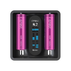 Φορτιστής Μπαταριών Efest iMate R2 Intelligent QC Charger με 2 Θέσεις Ένδειξη Led Συμβατό με  Μπαταρίες 18650/20700 / 21700