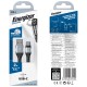 Καλώδιο σύνδεσης Energizer Metal / Braided Nylon USB-A σε USB-C Ασημί 2m