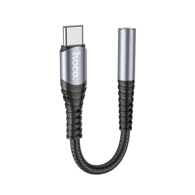 Αντάπτορας  Hoco LS33 USB-C σε 3.5mm Θηλυκό Μεταλλικό Γκρί Συμβατό με όλες τις Συσκευές