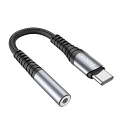 Αντάπτορας  Hoco LS33 USB-C σε 3.5mm Θηλυκό Μεταλλικό Γκρί Συμβατό με όλες τις Συσκευές