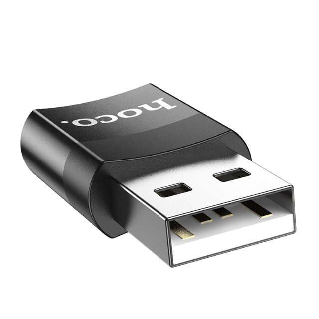 Αντάπτορας Hoco UA17 USB 3.0 σε USB-C με Λειτουργία OTG και Δυνατότητα Φόρτισης 2A/3A  60W Μαύρο