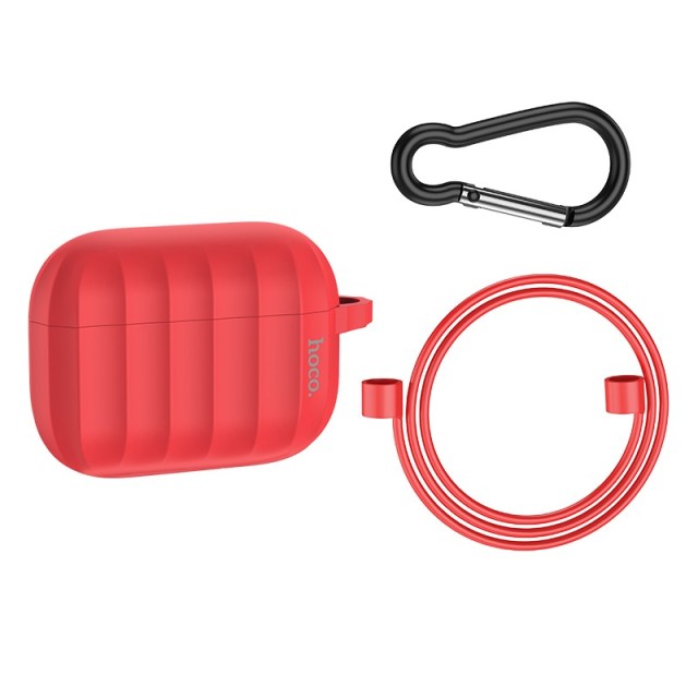 Θήκη Hoco WB22 Glory Series Silicone Protective Case Κόκκινο για AirPods 2021 (3ης γενιάς) με Γάντζο