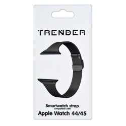 Ανταλλακτικό Λουράκι Trender TR-AST45BK Apple Steel 44/45mm Μαύρο