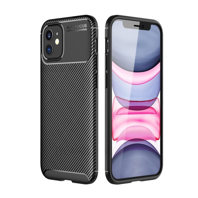 Θήκη Ancus AutoFocus Carbon Fiber για Apple iPhone 12 Mini Μαύρη