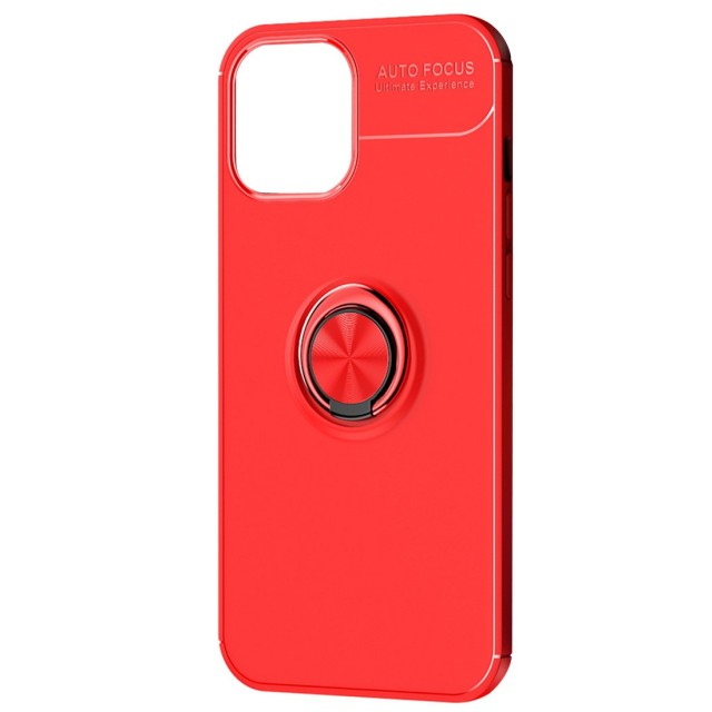 Θήκη Ancus Autofocus Shockproof με Ring Holder για Apple iPhone 12 Mini Κόκκινη