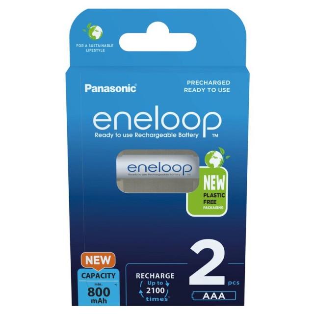 Μπαταρία Επαναφορτιζόμενη Panasonic Eneloop BK-4MCDE/2BE 800 mAh size AAA Ni-MH 1.2V Τεμ. 2