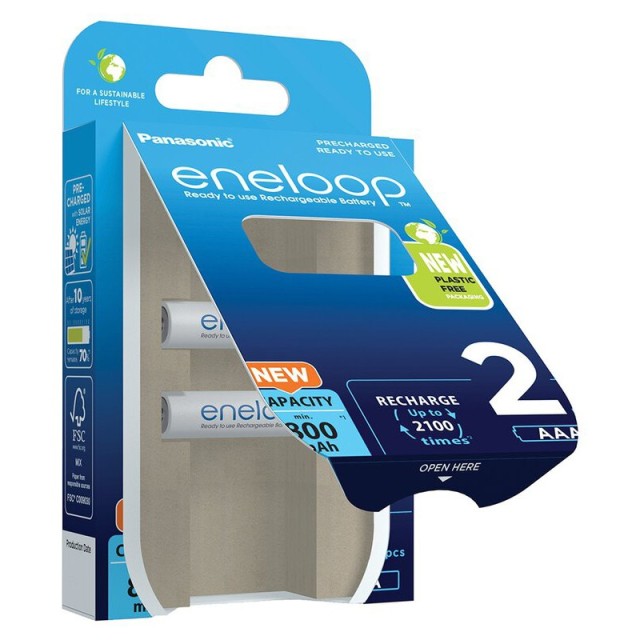 Μπαταρία Επαναφορτιζόμενη Panasonic Eneloop BK-4MCDE/2BE 800 mAh size AAA Ni-MH 1.2V Τεμ. 2