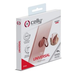 Βάση Στήριξης Δαχτυλίδι Celly Ring Holder για Κινητά Τηλέφωνα  Ροζ Χρυσό