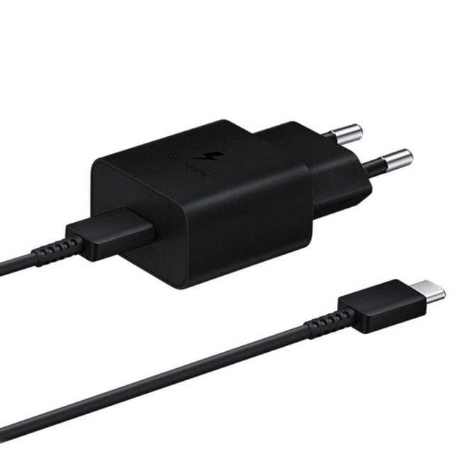 Φορτιστής Ταξιδίου Samsung Fast Charging EP-T1510XBEGEU 15W με Καλώδιο USB-C σε USB-C  Μαύρο