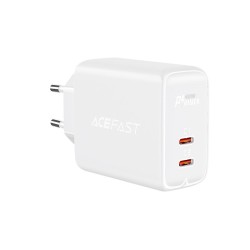 Φορτιστής Ταξιδίου Acefast A9 Fast Charging USB-C QC3.0 / QC2.0 PD40W Λευκός