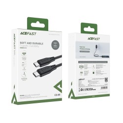 Καλώδιο σύνδεσης Acefast C3-03 USB-C σε USB-C Braided 3A 60W 1.2m Μαύρο