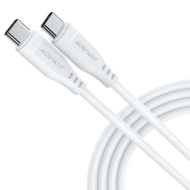 Καλώδιο Acefast C3-03 USB-C σε USB-C 3A 60W Braided Λευκό 1.2m