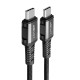 Καλώδιο σύνδεσης Acefast C1-03 USB-C σε USB-C Braided 3A 60W 1.2m Μαύρο