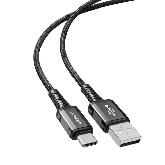 Καλώδιο σύνδεσης Acefast C1-04 USB-A σε USB-C Braided 3A 1.2m Μαύρο