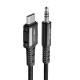 Καλώδιο σύνδεσης Acefast C1-08 USB-C σε 3.5mm Αρσενικό Braided 1.2 Μαύρο