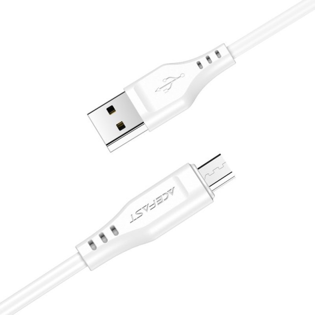 Καλώδιο σύνδεσης Acefast C3-09 USB-A σε Micro-USB 2.4A 1.2m Λευκό