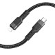 Καλώδιο Σύνδεσης Hoco U110 iP USB-C σε Lightning Braided PD20W Μαύρο 1.2m Υψηλής Αντοχής