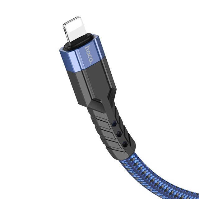 Καλώδιο Σύνδεσης Hoco U110 USB-C σε Lightning Braided PD20W 3A Μπλε 1.2m Υψηλής Αντοχής